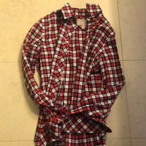 Banana Republic red plaid shirt